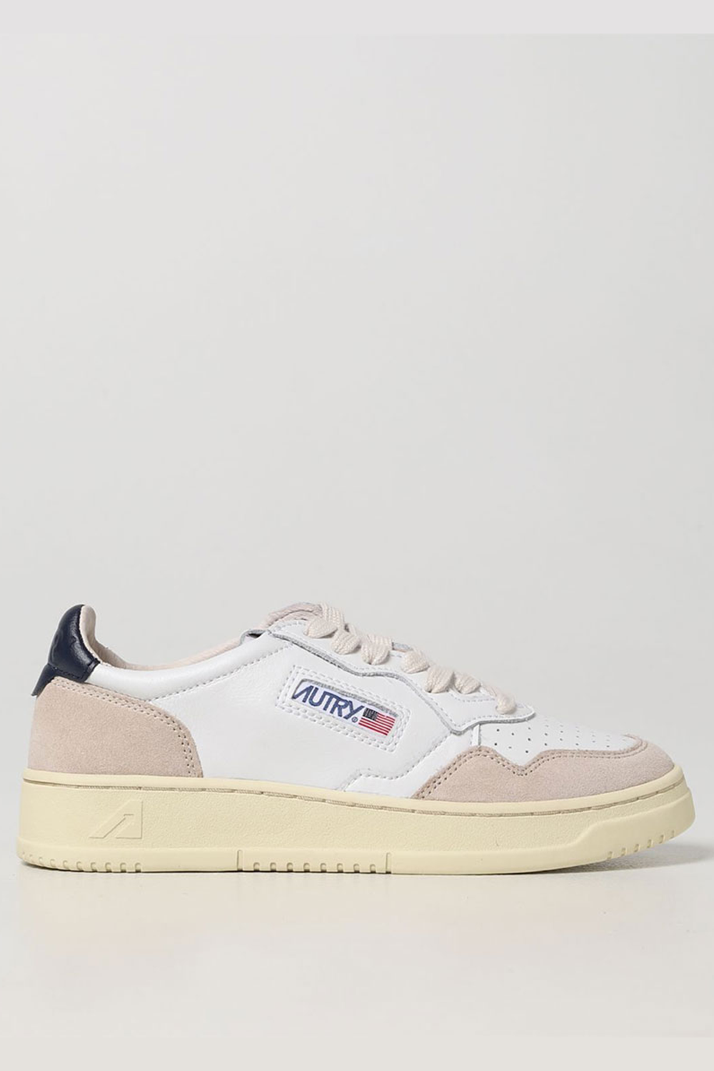(Women&amp;Men)Medalist Low Leather/Suede White/Blue